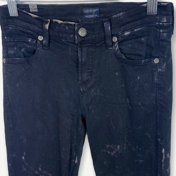 Anthropologie Citizens of Humanity Avedon Black Paint Spatter Jeans Size 26 Jean - Picture 4 of 14